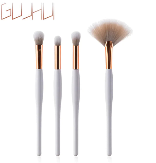 8-Piece Elegant Black & Silver Makeup Brush Set