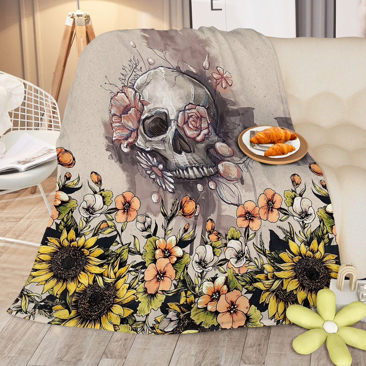 SkullBloom Blanket