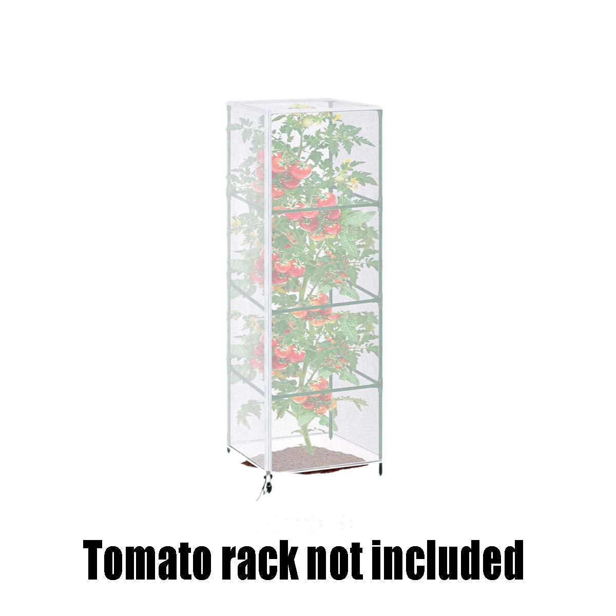 Tomato Cage Square Kit Garden Bird Netting Plant Cover With Zipper And Drawstring