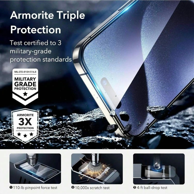 Iphone 14, 15 Plus, Pro, Pro Max Matte Screen Protector Glass, HD Clear 2 Pack