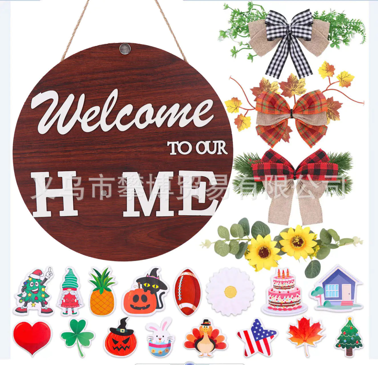 Charming Wooden Welcome Sign