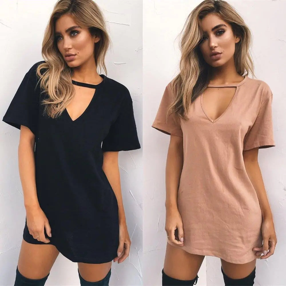 Relaxed Fit Short Sleeve Dress