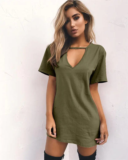 Relaxed Fit Short Sleeve Dress