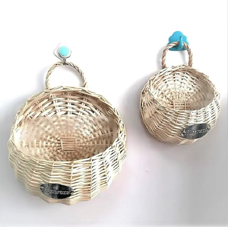 Handwoven Plant Display Wall Basket