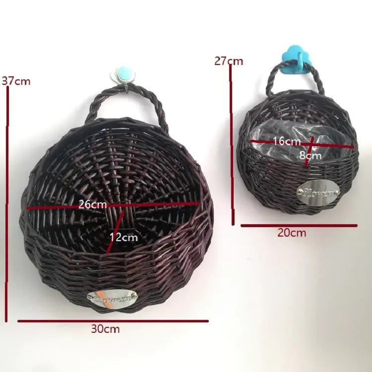 Handwoven Plant Display Wall Basket