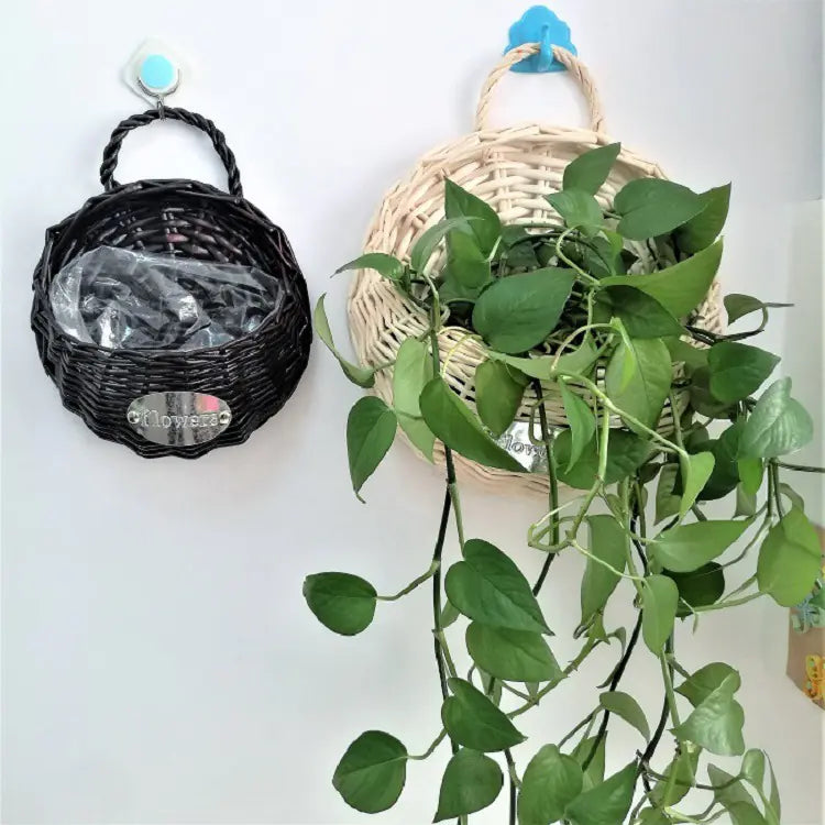Handwoven Plant Display Wall Basket