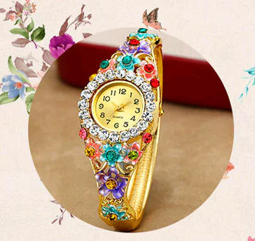 Trendy Women's Jewel Studded Watch